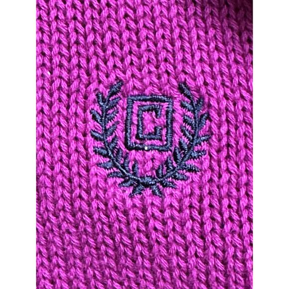 90s Chaps Ralph Lauren Magenta Pullover 100% Cotton Sweater Size XL unisex - Picture 7 of 8